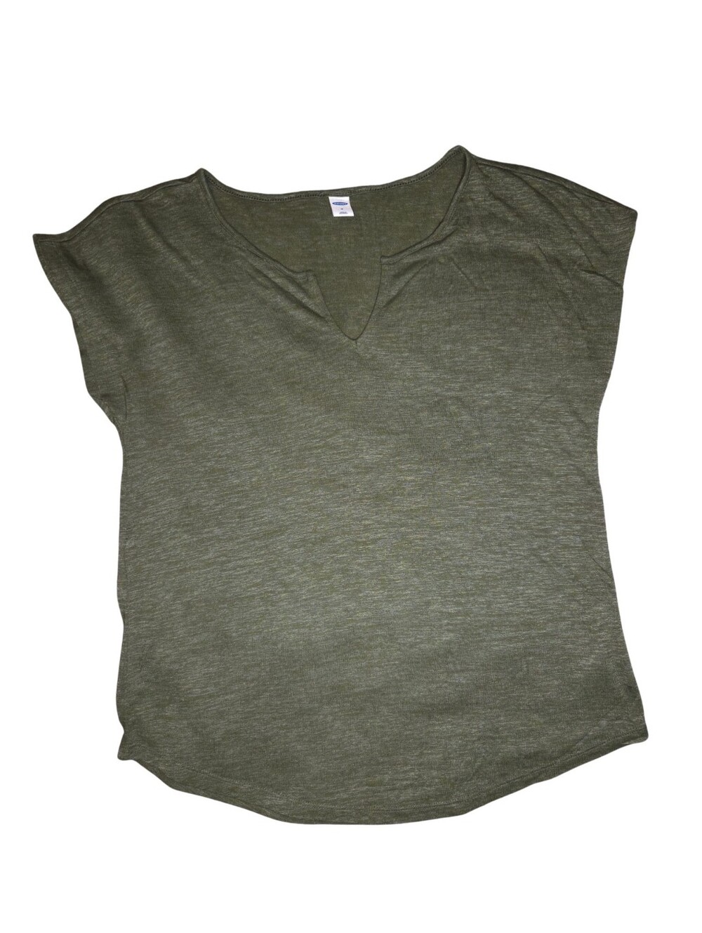Old Navy Notch Neck Relaxed Fit Top, Olive Green, Medium